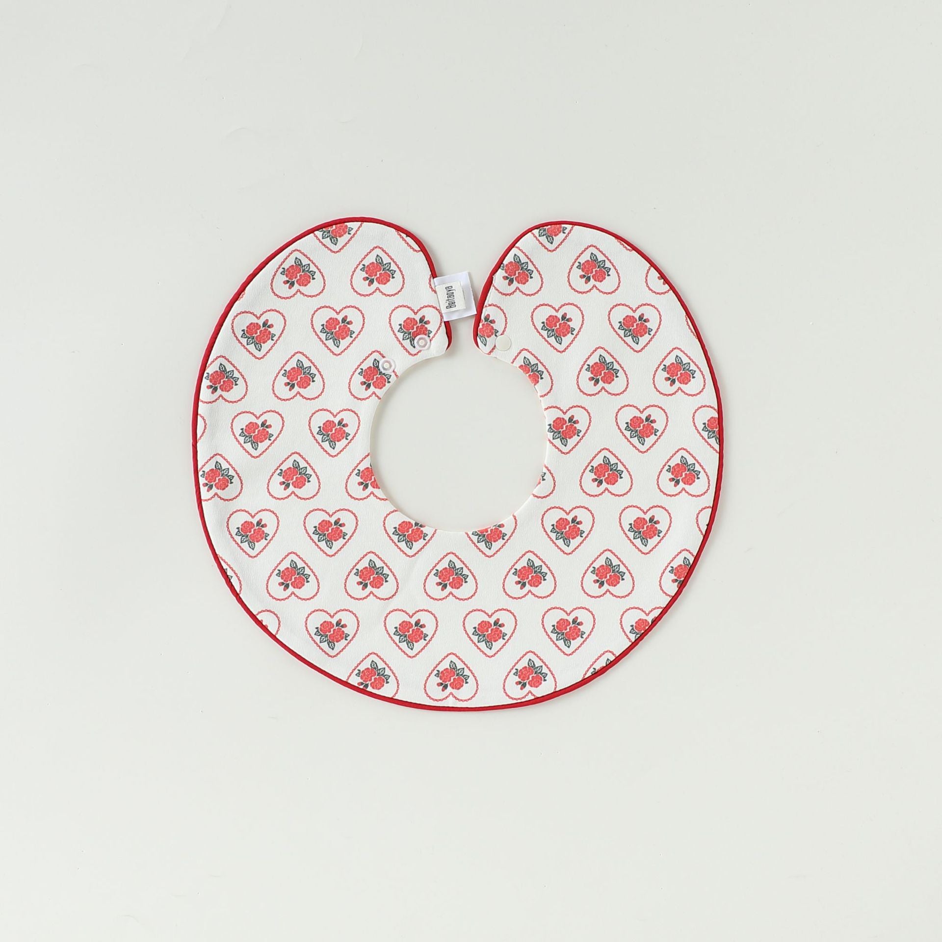 Contrast Piping Cotton Bib バイカラー スタイ【mh0012330】 Piping rose tapestry mamahalo shop