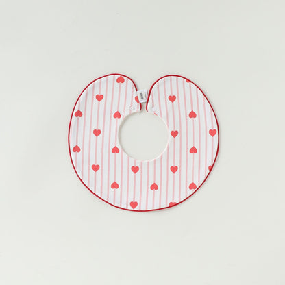 Contrast Piping Cotton Bib バイカラー スタイ【mh0012330】 Piping striped love mamahalo shop