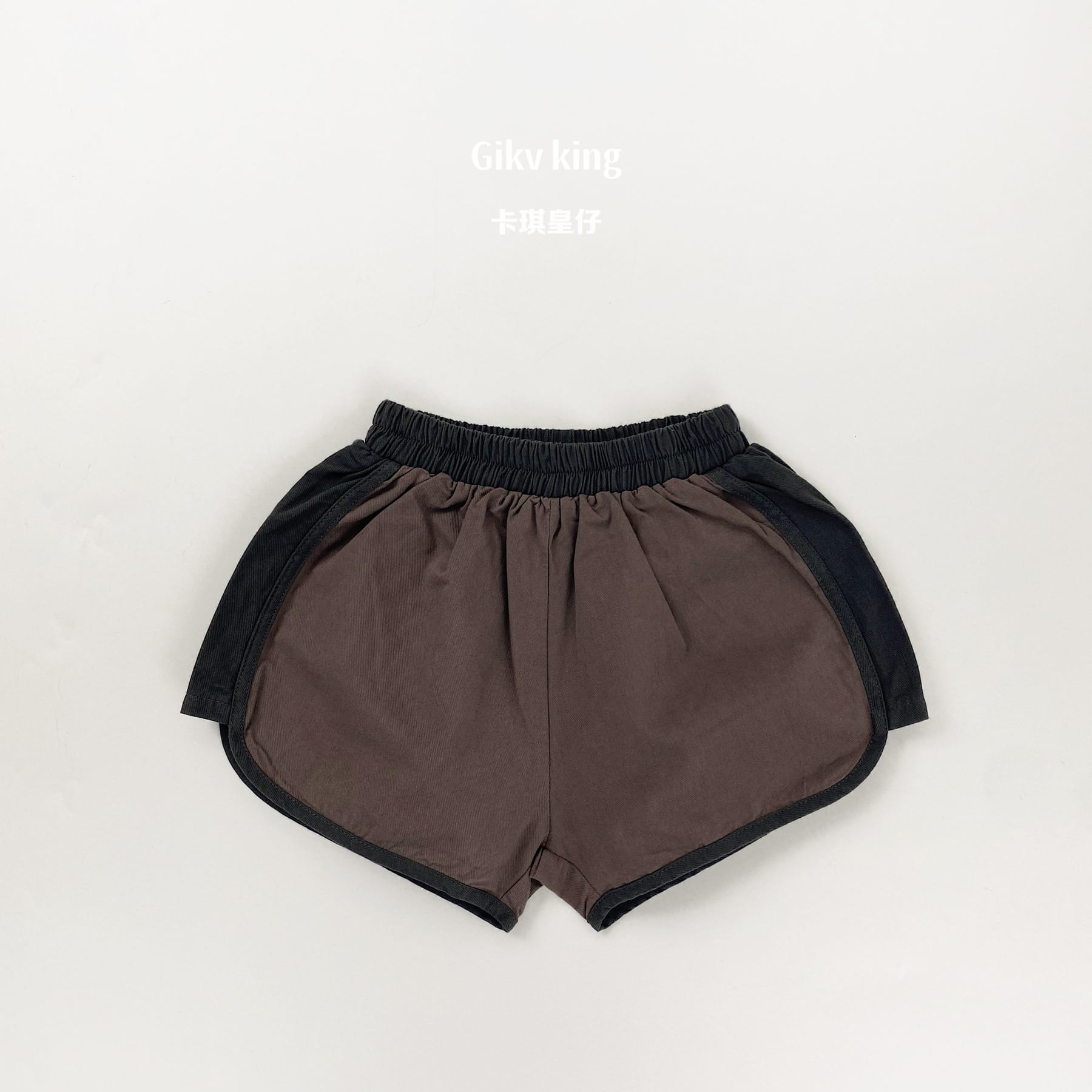 Contrast Piping Cotton Dolphin Shorts バイカラー ショートパンツ【mh0012839】 Gray / 80cm Gikv king ハーフパンツ・ショートパンツ