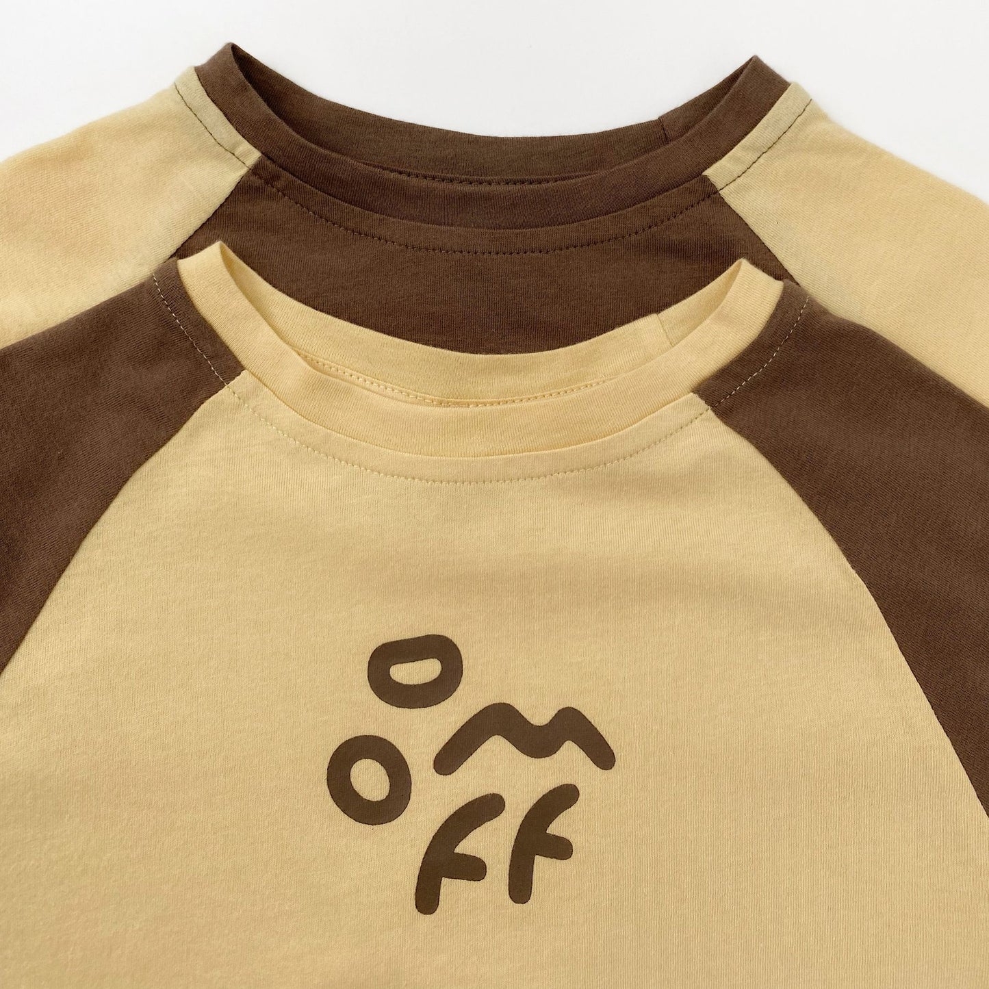 Contrast Raglan Short-Sleeved T-shirt ロゴ ラグラン 五分袖Tシャツ【mh0012838】 Gikv king 半袖Tシャツ