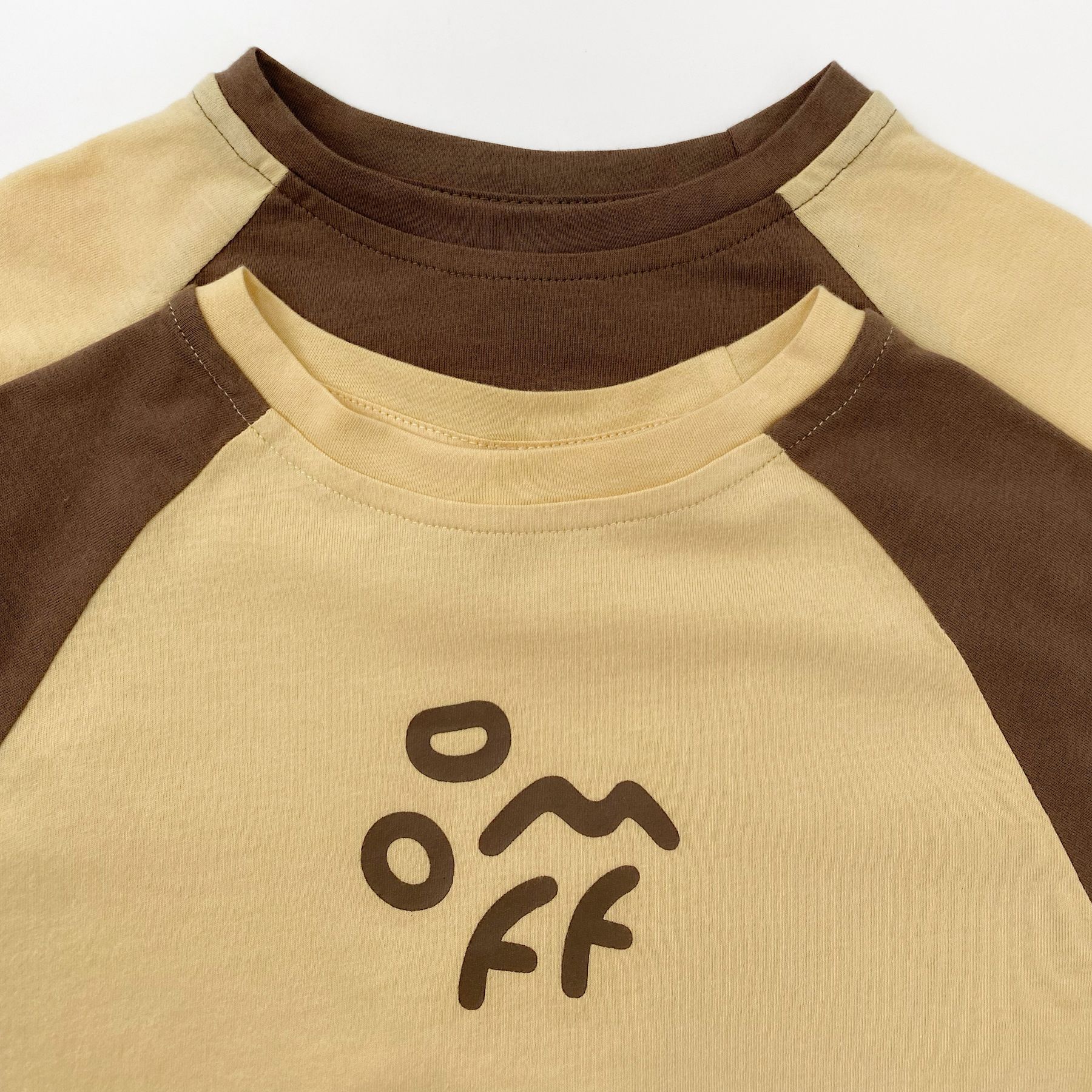Contrast Raglan Short-Sleeved T-shirt ロゴ ラグラン 五分袖Tシャツ【mh0012838】 Gikv king 半袖Tシャツ