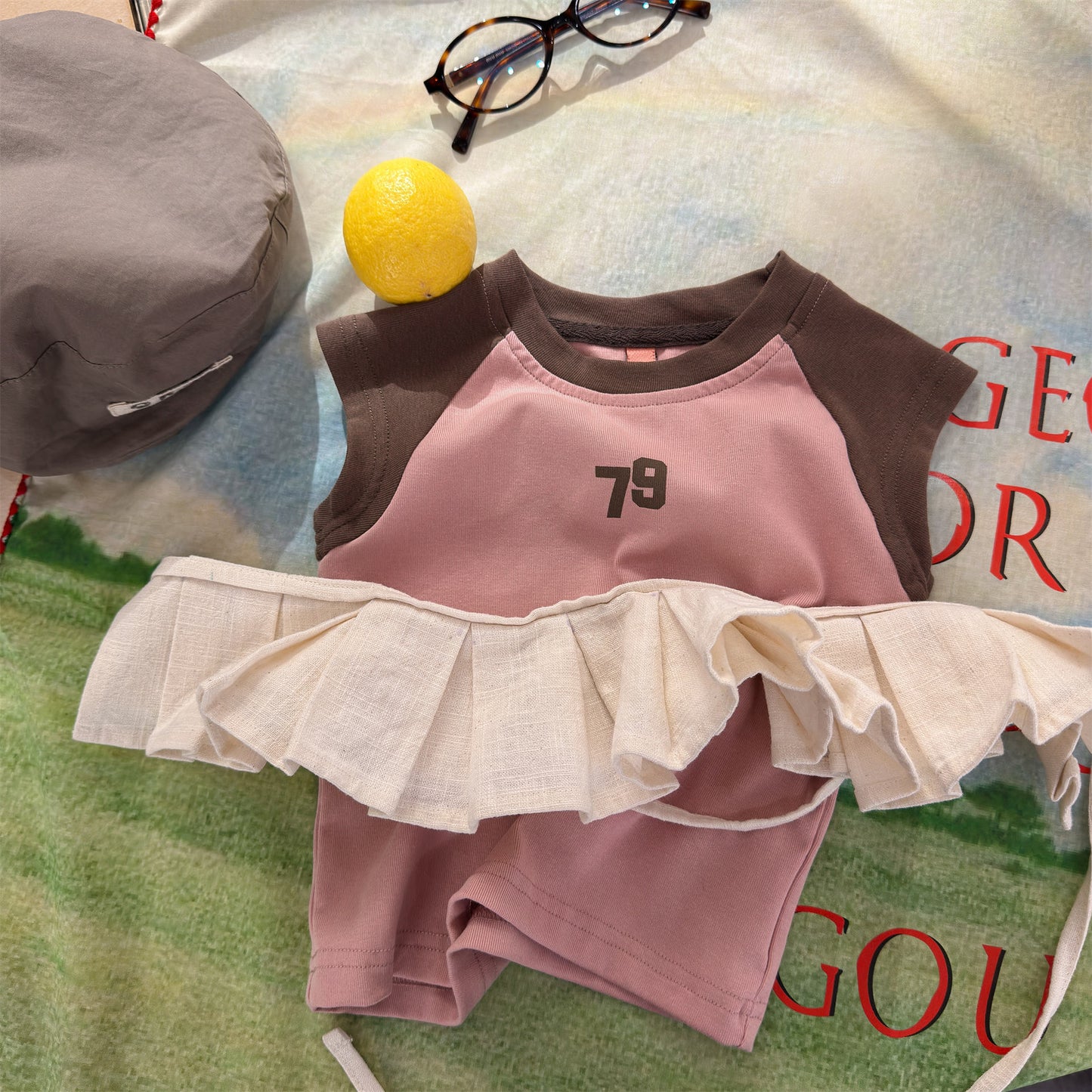 Contrast Raglan Sleeve Numeric Tee コットン ラグラン Tシャツ【mh0012661】 ADbaby 半袖Tシャツ