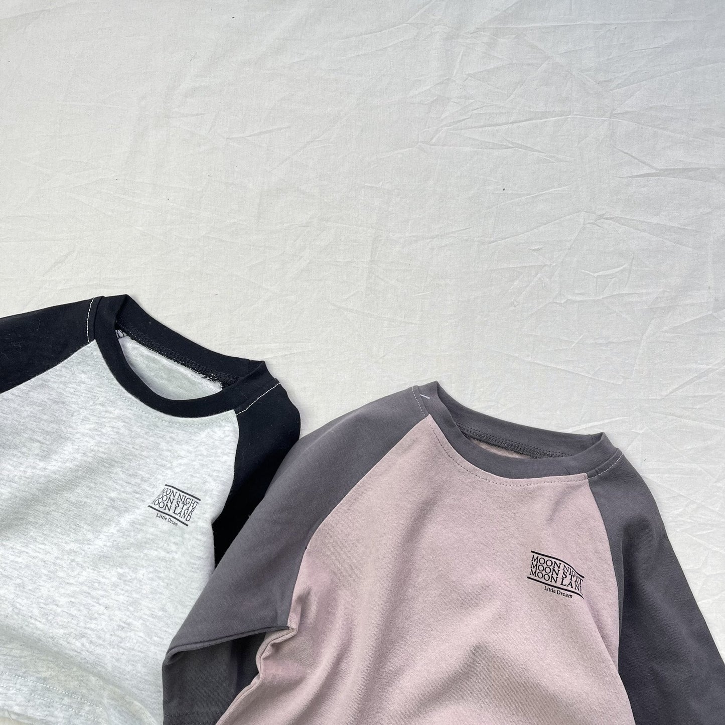 Contrasting Loose Long Sleeve Tee パッチワーク ルーズ 長袖Tシャツ【mh0012302】 yi nian ni