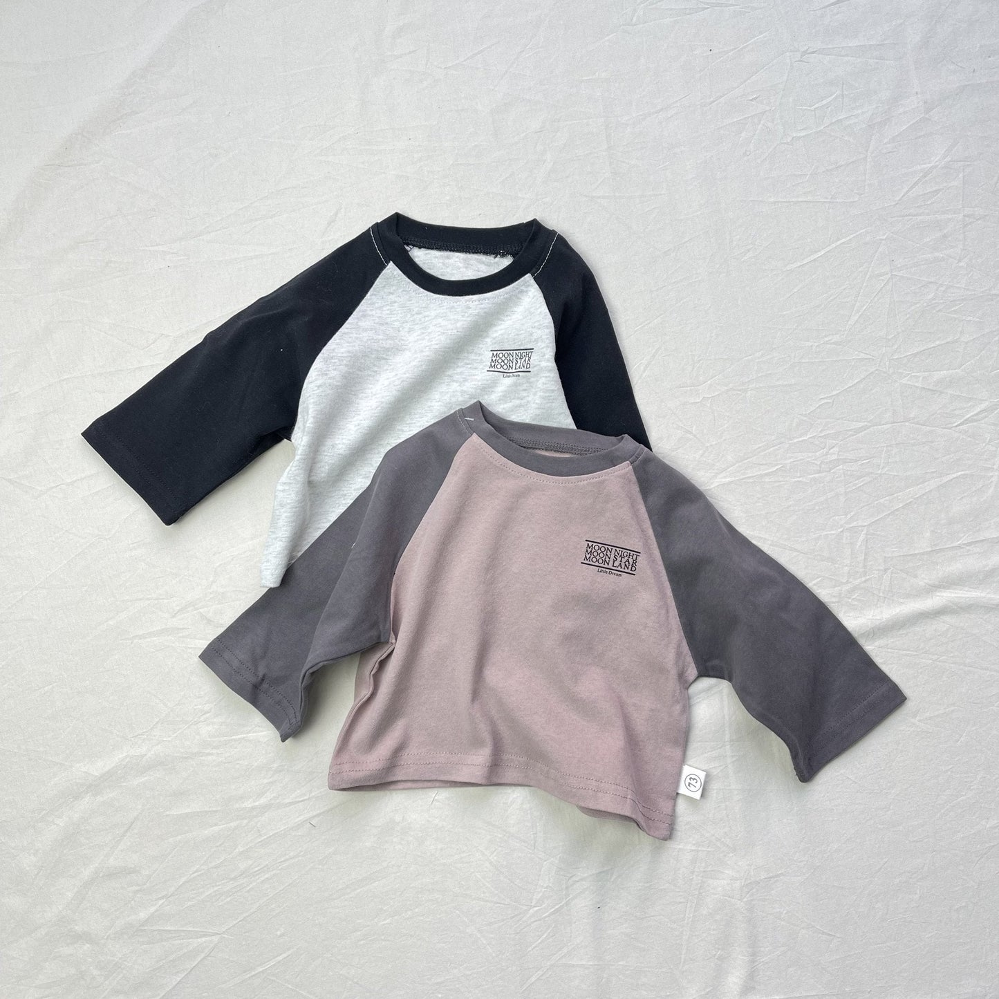 Contrasting Loose Long Sleeve Tee パッチワーク ルーズ 長袖Tシャツ【mh0012302】 yi nian ni