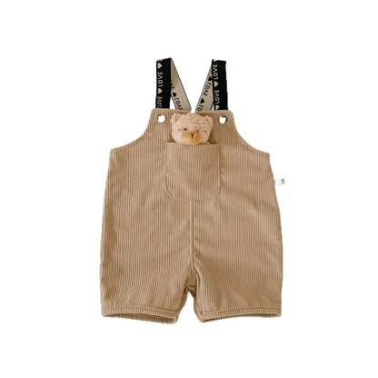 Corduroy Suspender Shorts コーデュロイ サロペット パンツ【mh0012495】 Engepapa サロペットパンツ・サスペンダーパンツ