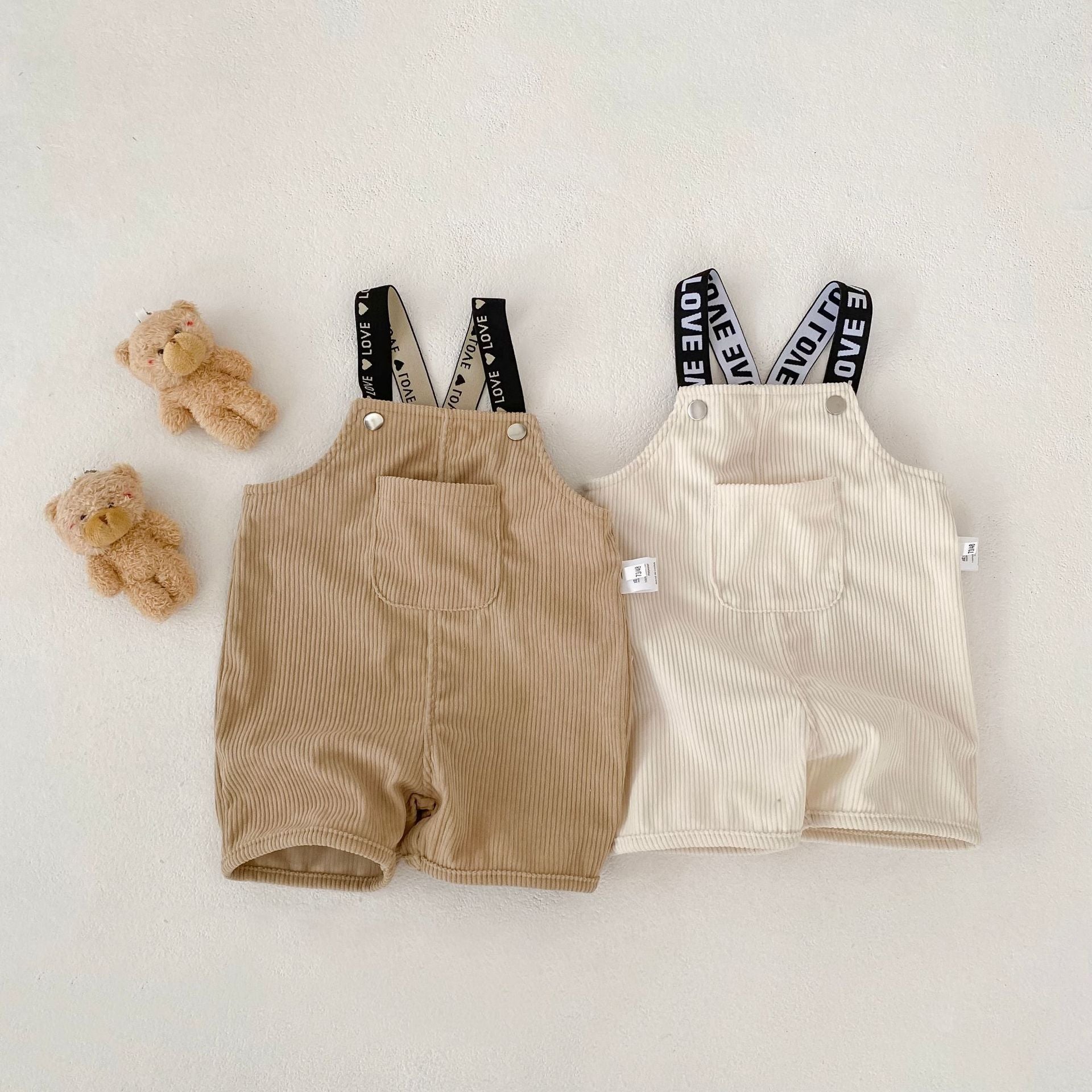 Corduroy Suspender Shorts コーデュロイ サロペット パンツ【mh0012495】 Engepapa サロペットパンツ・サスペンダーパンツ