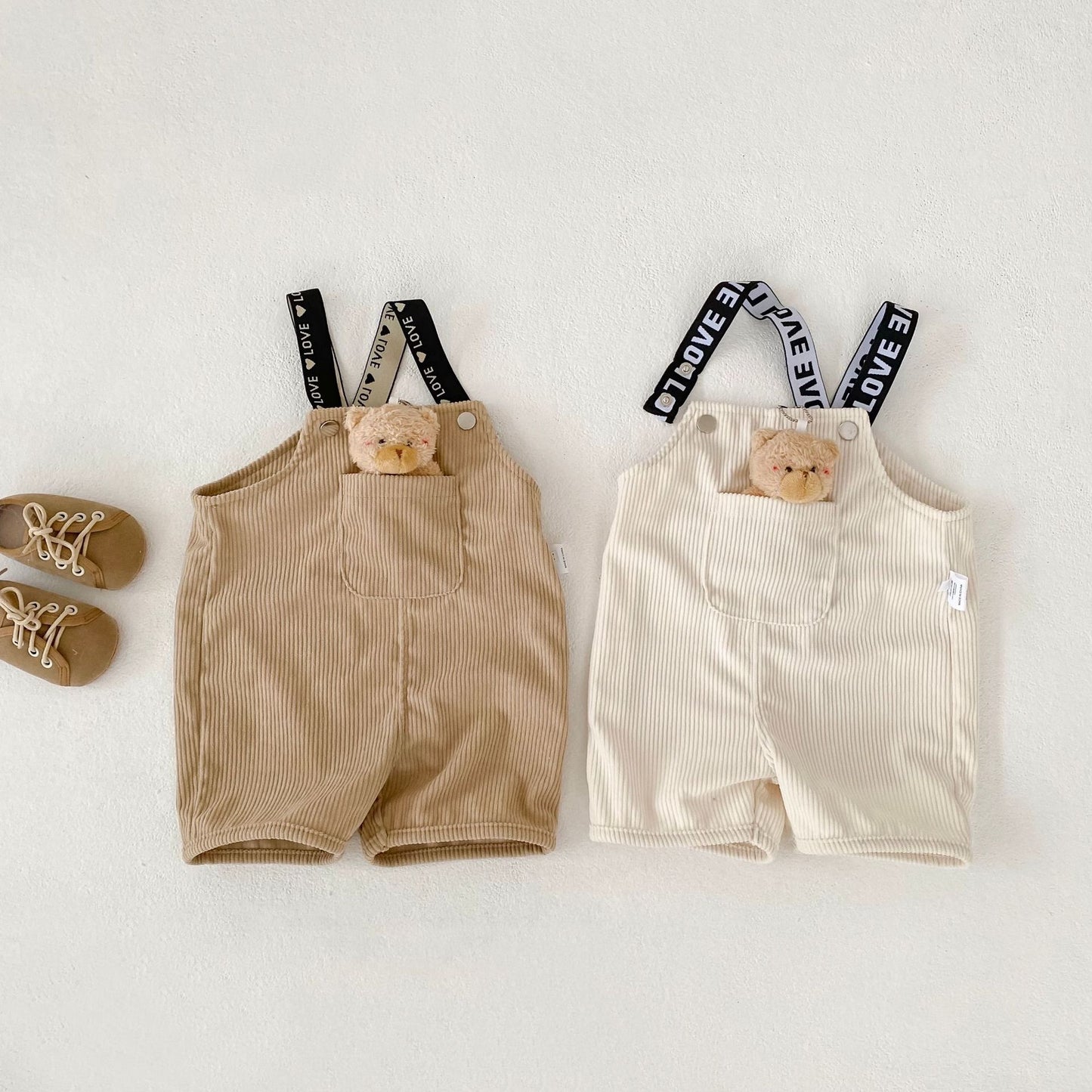 Corduroy Suspender Shorts コーデュロイ サロペット パンツ【mh0012495】 Engepapa サロペットパンツ・サスペンダーパンツ