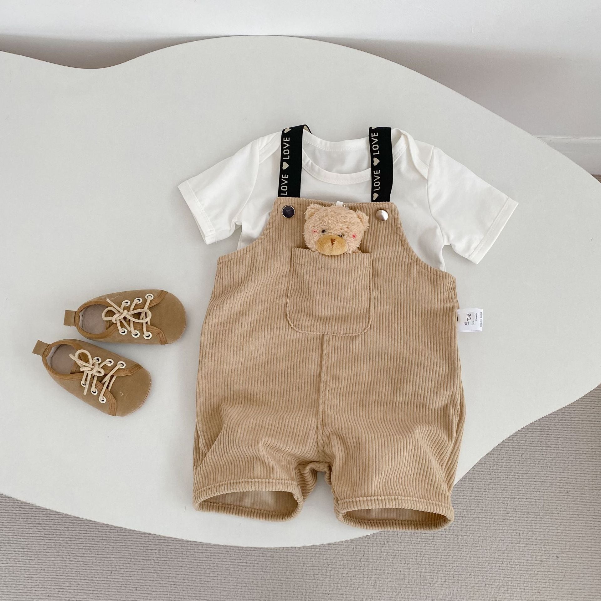 Corduroy Suspender Shorts コーデュロイ サロペット パンツ【mh0012495】 Engepapa サロペットパンツ・サスペンダーパンツ