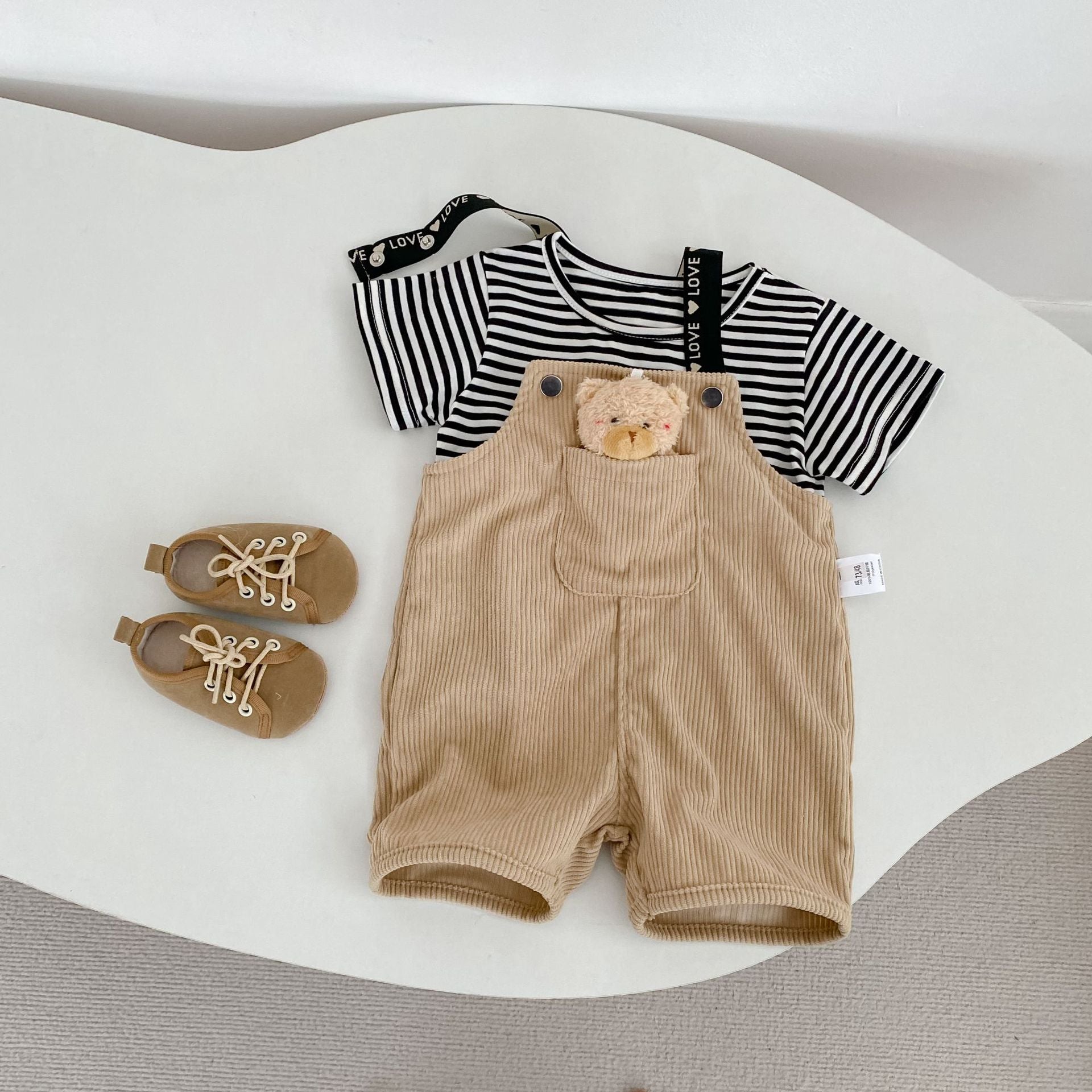 Corduroy Suspender Shorts コーデュロイ サロペット パンツ【mh0012495】 Engepapa サロペットパンツ・サスペンダーパンツ