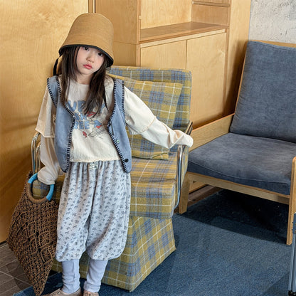 Cotton Blend Elastic Waist Sweatpants 裾リブ スウェットパンツ【mh0012458】 ADbaby ロングパンツ・スウェットパンツ