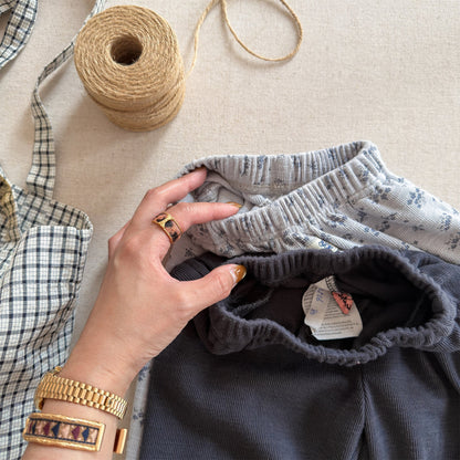 Cotton Blend Elastic Waist Sweatpants 裾リブ スウェットパンツ【mh0012458】 ADbaby ロングパンツ・スウェットパンツ