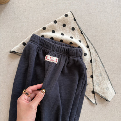 Cotton Blend Elastic Waist Sweatpants 裾リブ スウェットパンツ【mh0012458】 ADbaby ロングパンツ・スウェットパンツ