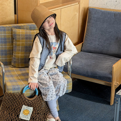 Cotton Blend Elastic Waist Sweatpants 裾リブ スウェットパンツ【mh0012458】 ADbaby ロングパンツ・スウェットパンツ