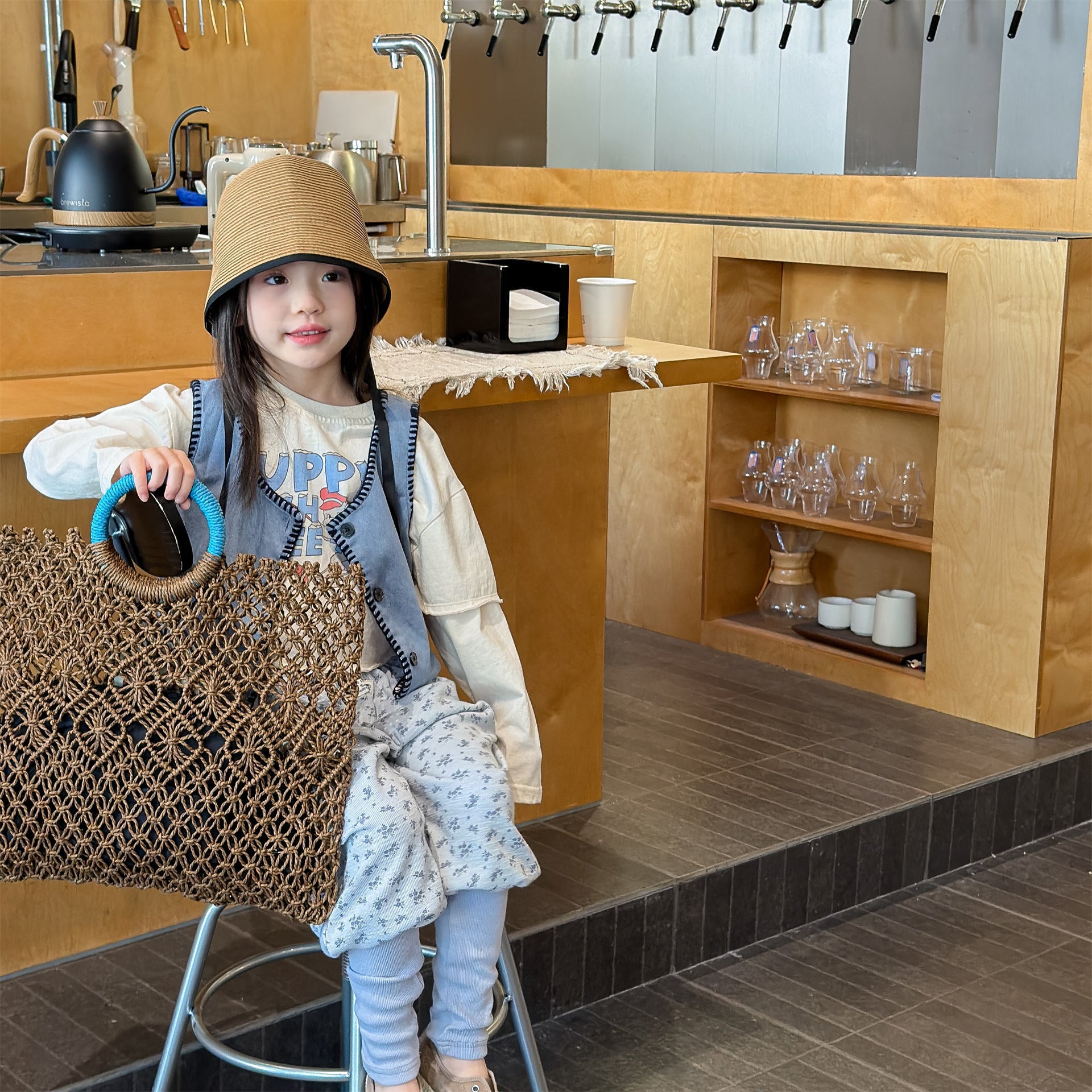 Cotton Blend Elastic Waist Sweatpants 裾リブ スウェットパンツ【mh0012458】 ADbaby ロングパンツ・スウェットパンツ