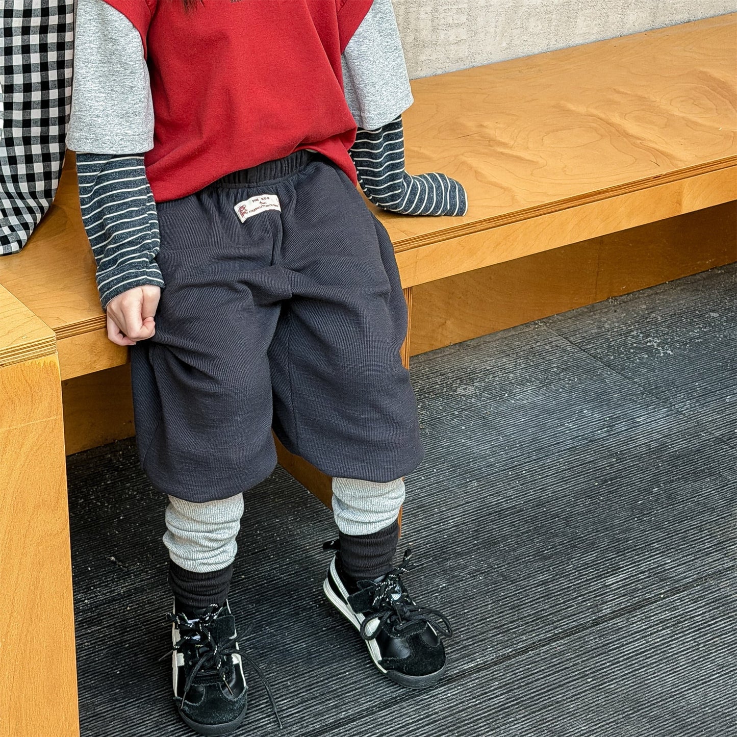 Cotton Blend Elastic Waist Sweatpants 裾リブ スウェットパンツ【mh0012458】 ADbaby ロングパンツ・スウェットパンツ