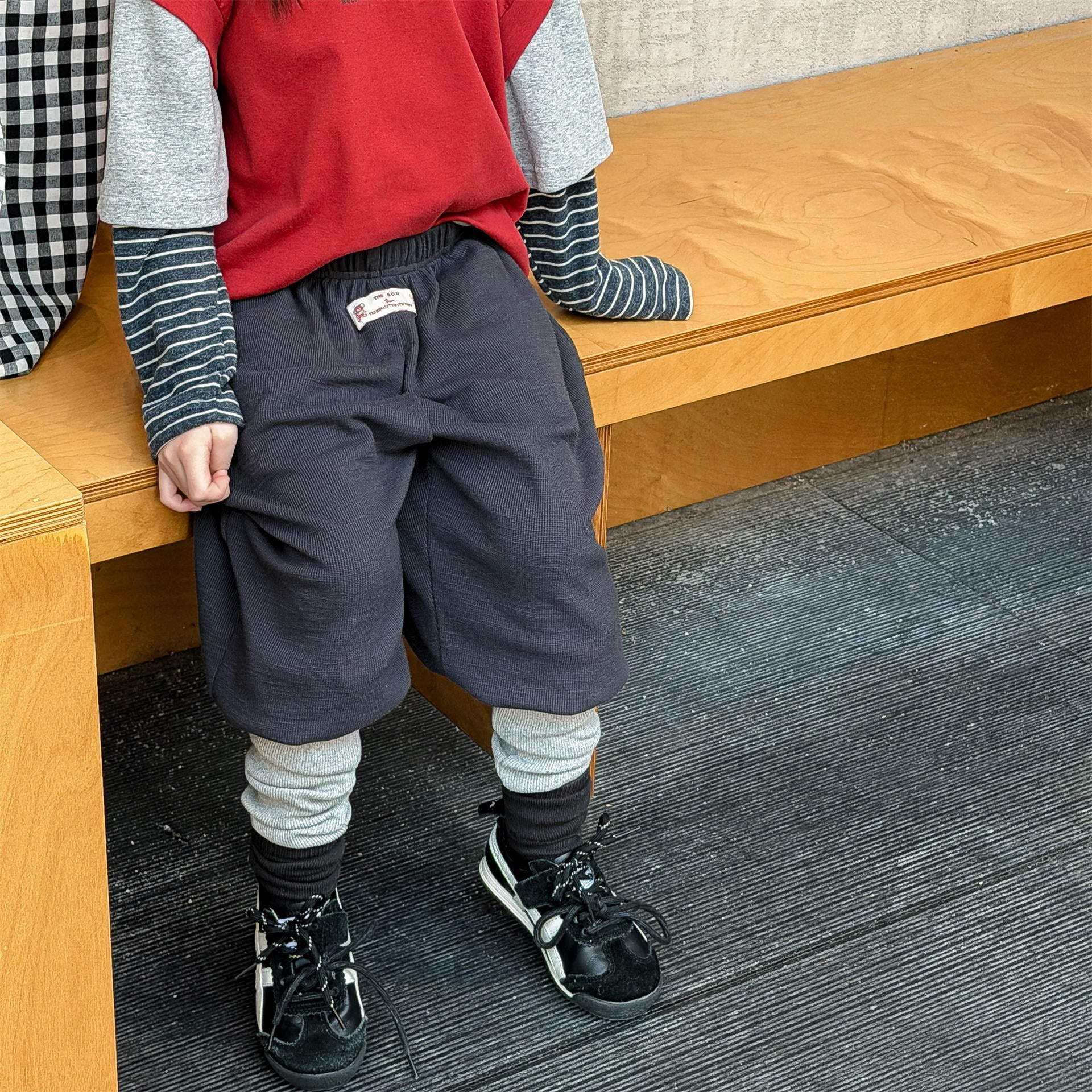 Cotton Blend Elastic Waist Sweatpants 裾リブ スウェットパンツ【mh0012458】 ADbaby ロングパンツ・スウェットパンツ