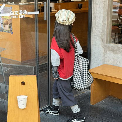 Cotton Blend Elastic Waist Sweatpants 裾リブ スウェットパンツ【mh0012458】 ADbaby ロングパンツ・スウェットパンツ