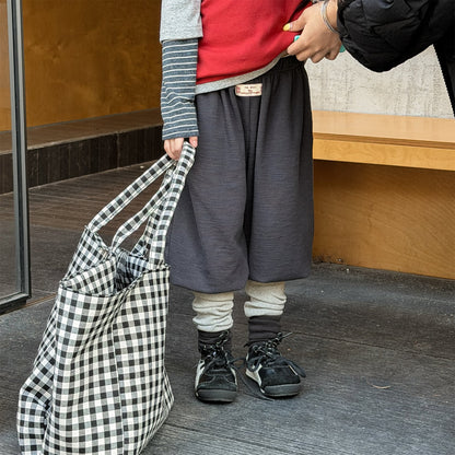 Cotton Blend Elastic Waist Sweatpants 裾リブ スウェットパンツ【mh0012458】 ADbaby ロングパンツ・スウェットパンツ