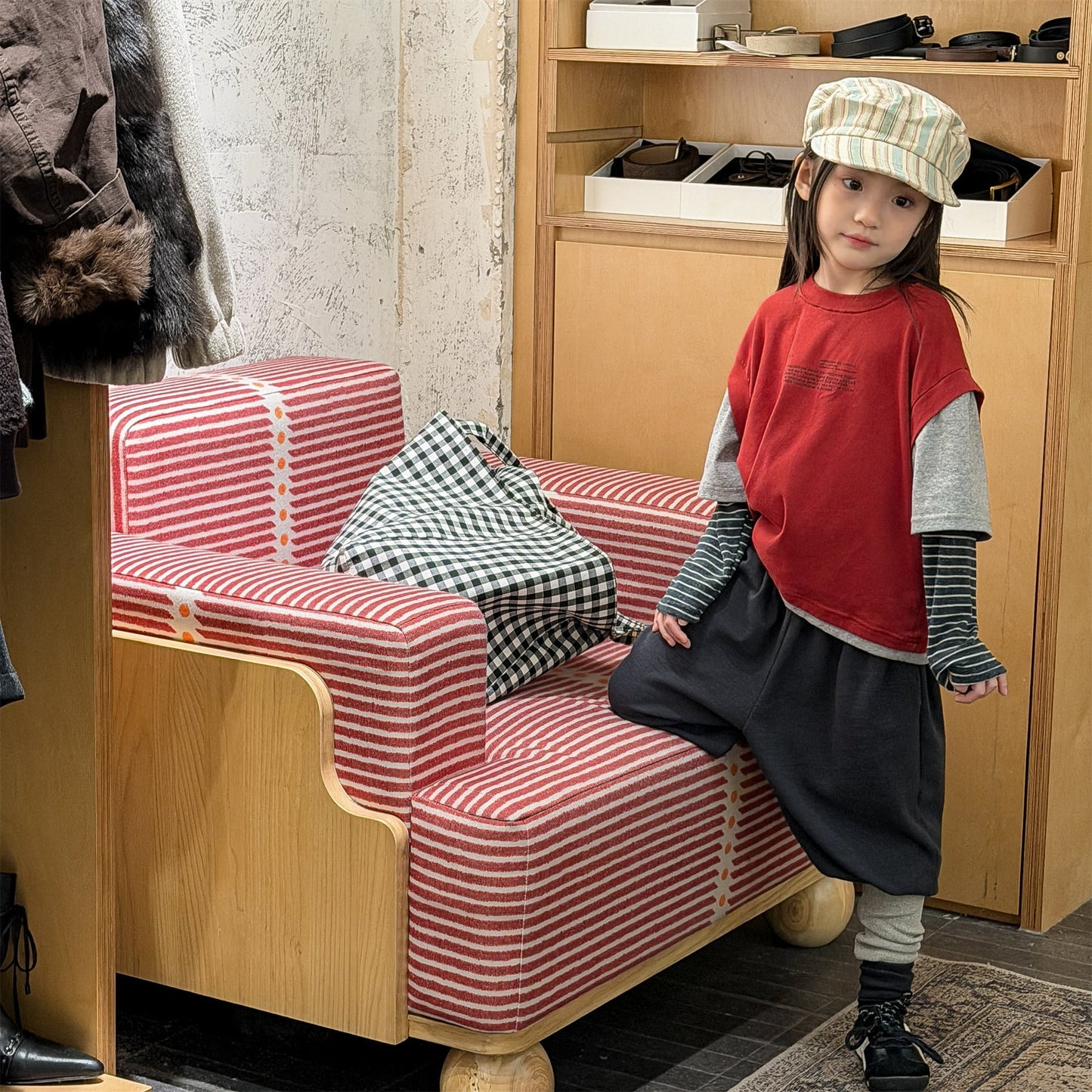 Cotton Blend Elastic Waist Sweatpants 裾リブ スウェットパンツ【mh0012458】 ADbaby ロングパンツ・スウェットパンツ