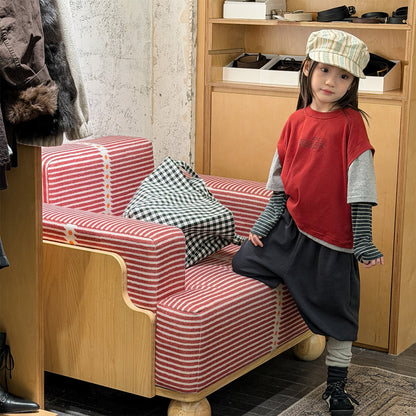 Cotton Blend Elastic Waist Sweatpants 裾リブ スウェットパンツ【mh0012458】 ADbaby ロングパンツ・スウェットパンツ