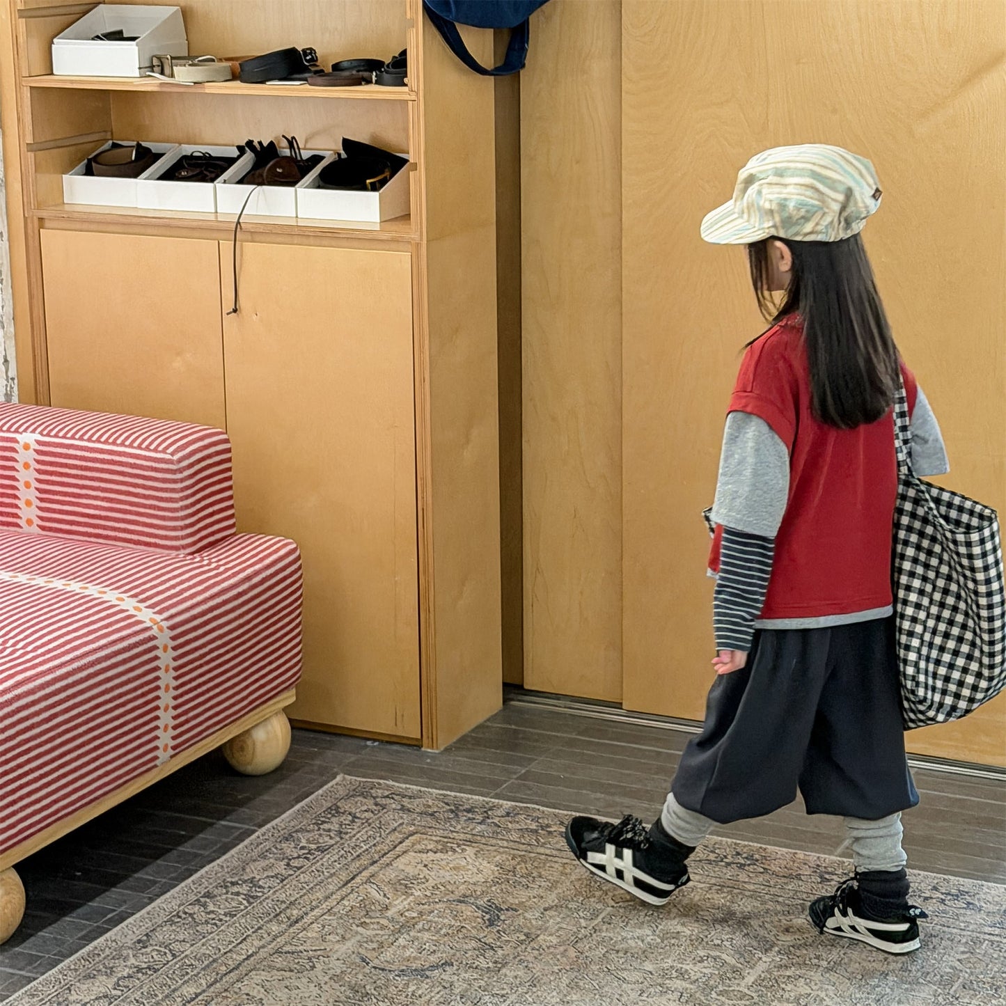 Cotton Blend Elastic Waist Sweatpants 裾リブ スウェットパンツ【mh0012458】 ADbaby ロングパンツ・スウェットパンツ