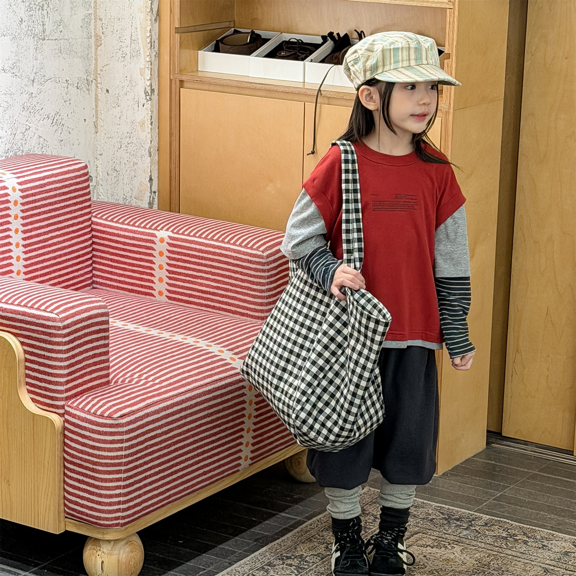 Cotton Blend Elastic Waist Sweatpants 裾リブ スウェットパンツ【mh0012458】 ADbaby ロングパンツ・スウェットパンツ