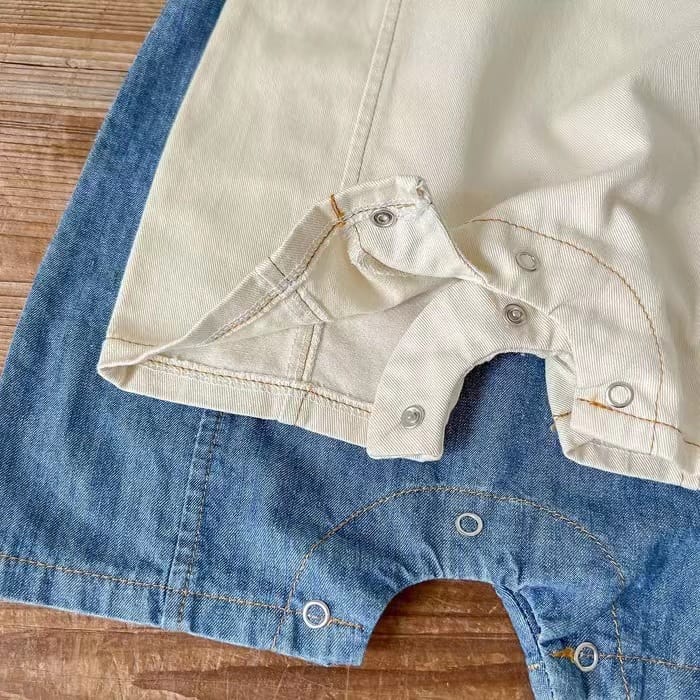 Cotton Denim Overalls Set ノースリーブロンパース【mh0012903】 yi nian ni オーバーオール