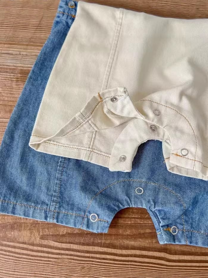 Cotton Denim Overalls Set ノースリーブロンパース【mh0012903】 yi nian ni オーバーオール