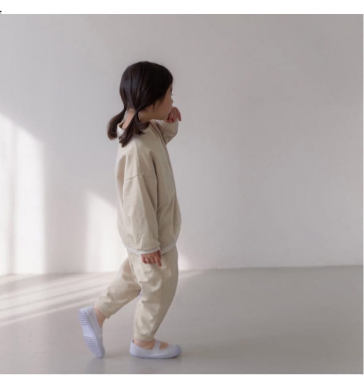 Cotton Long Sleeve Lounge Set 無地 スウェット 上下セット【mh0012677】 BBAMMA 長袖セットアップ