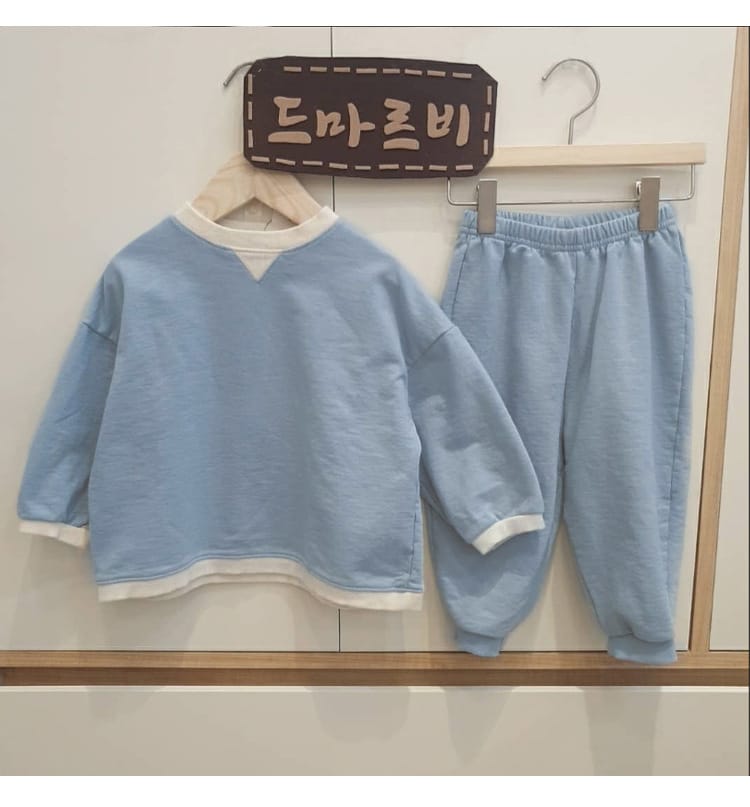 Cotton Long Sleeve Lounge Set 無地 スウェット 上下セット【mh0012677】 BBAMMA 長袖セットアップ