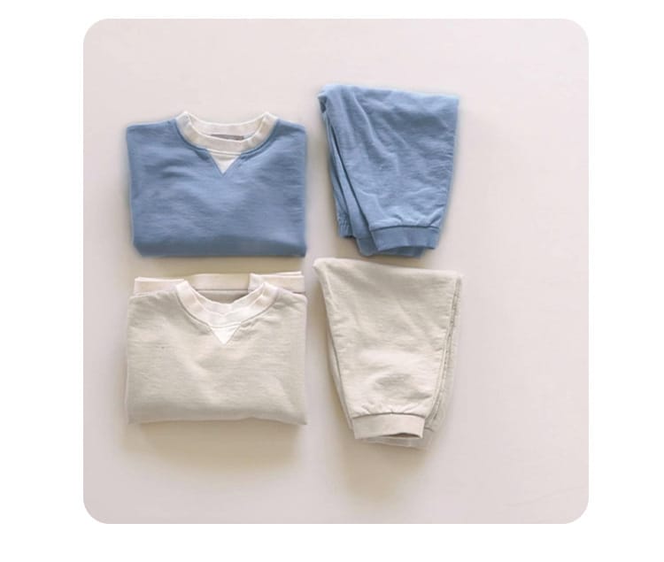 Cotton Long Sleeve Lounge Set 無地 スウェット 上下セット【mh0012677】 BBAMMA 長袖セットアップ