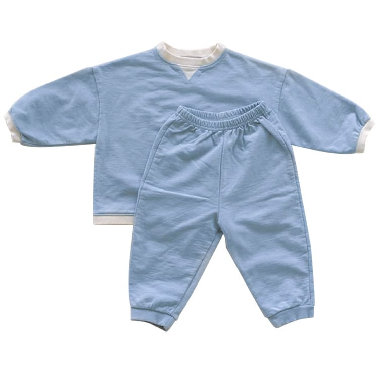 Cotton Long Sleeve Lounge Set 無地 スウェット 上下セット【mh0012677】 BBAMMA 長袖セットアップ