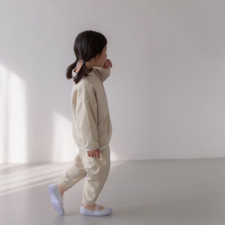 Cotton Long Sleeve Lounge Set 無地 スウェット 上下セット【mh0012677】 BBAMMA 長袖セットアップ