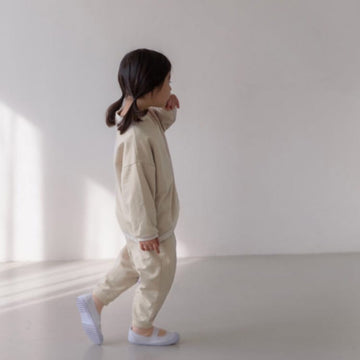 Cotton Long Sleeve Lounge Set 無地 スウェット 上下セット【mh0012677】 BBAMMA 長袖セットアップ