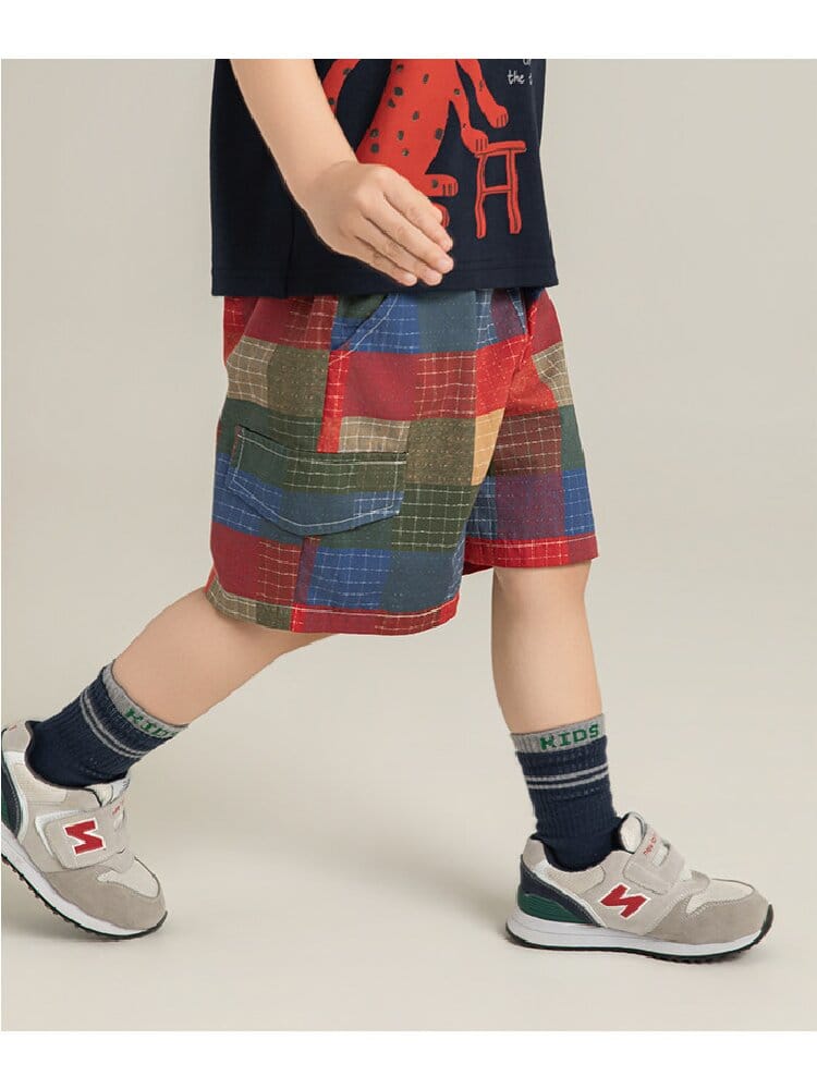 Cotton Plaid Casual Shorts 先染めチェック コットン ショートパンツ【mh0012738】 YoehYaul ハーフパンツ・ショートパンツ