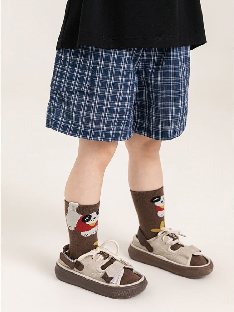 Cotton Plaid Casual Shorts 先染めチェック コットン ショートパンツ【mh0012738】 YoehYaul ハーフパンツ・ショートパンツ