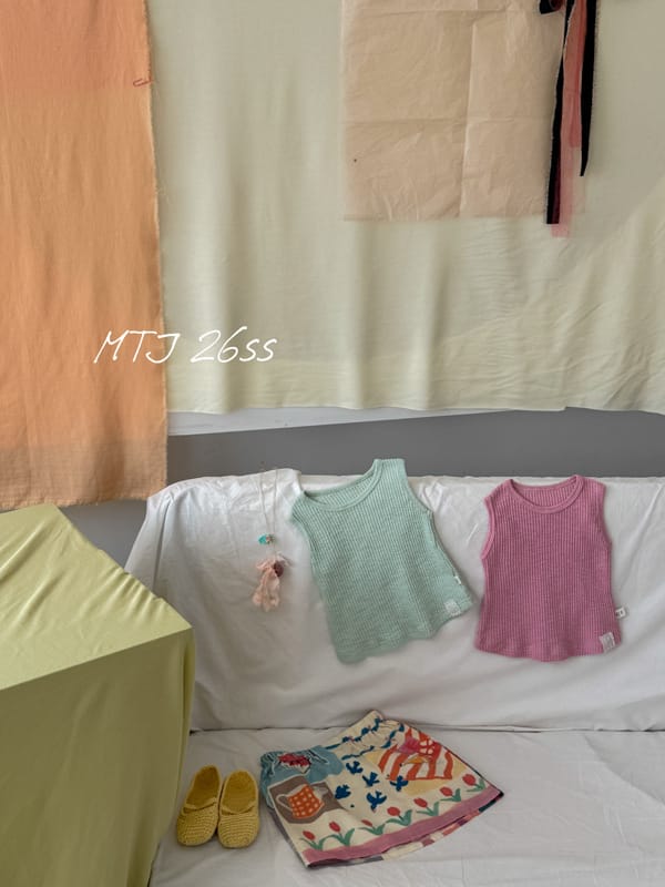 Cotton Ribbed Sleeveless Shirt コットン リブニット タンクトップ【mh0012755】 MaiTianJi タンクトップ・キャミソール・ノースリーブトップス