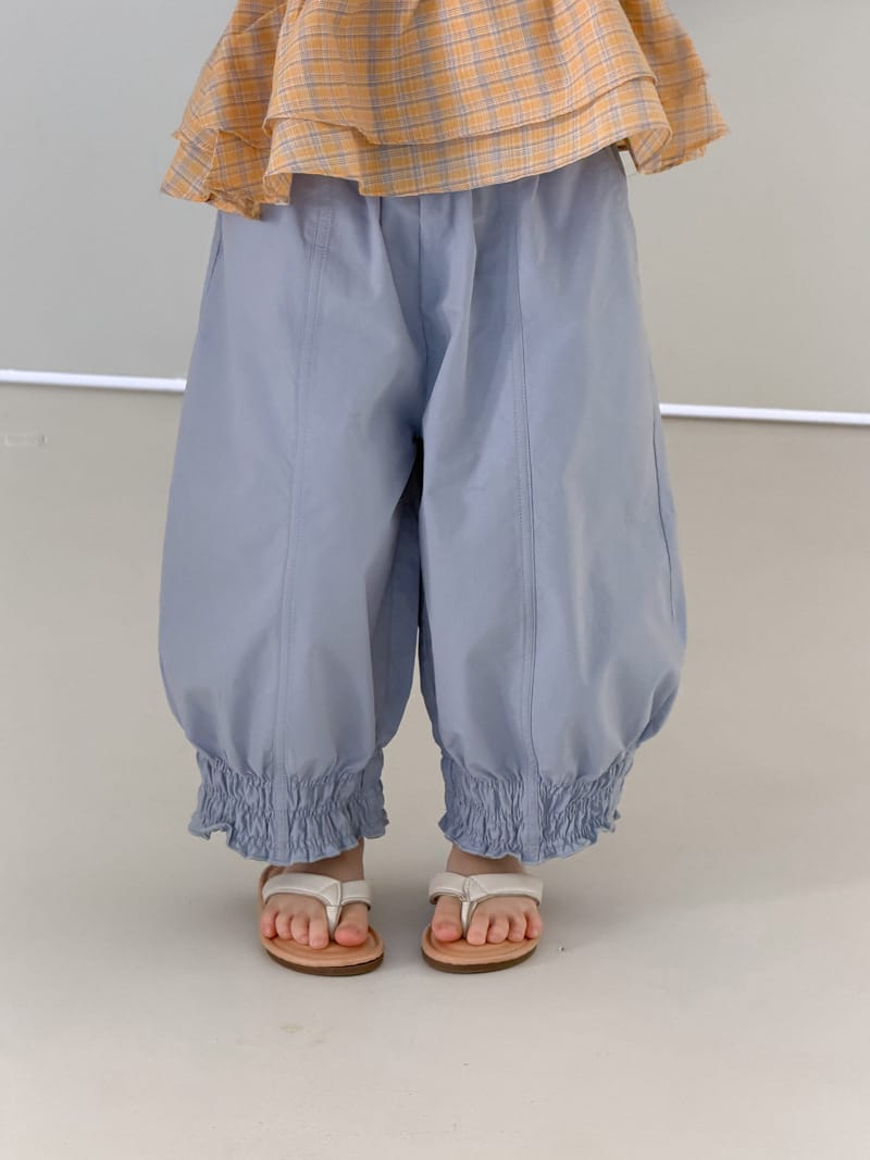 Cotton Slub Slouchy Balloon Pants 裾フリル バルーンパンツ【mh0012757】 MaiTianJi ロングパンツ・スウェットパンツ