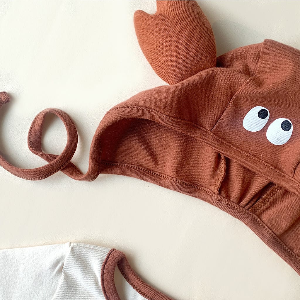 Crab Short Long Sleeve Bodysuit カニ 半袖/長袖ロンパース コスチューム【mh0013373】 TOMMY'S GIFTS 半袖ロンパース