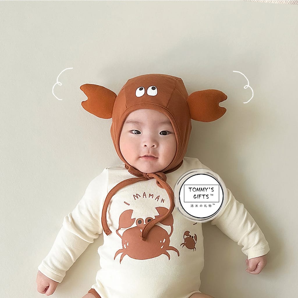 Crab Short Long Sleeve Bodysuit カニ 半袖/長袖ロンパース コスチューム【mh0013373】 TOMMY'S GIFTS 半袖ロンパース