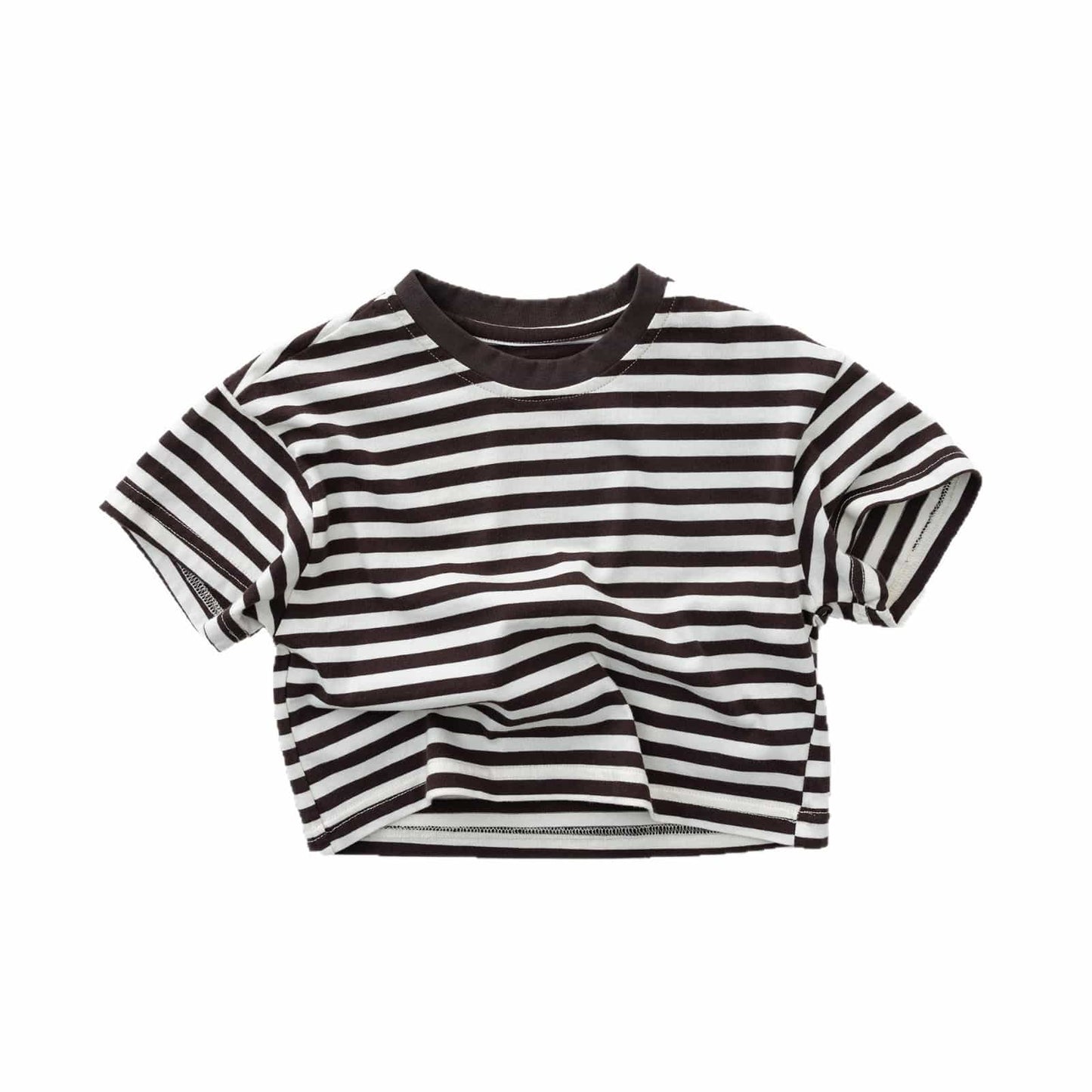 Crew Neck Striped Short Sleeve T-Shirt ボーダー 半袖Tシャツ【mh0013154】 명옥 muziyouyou 半袖Tシャツ