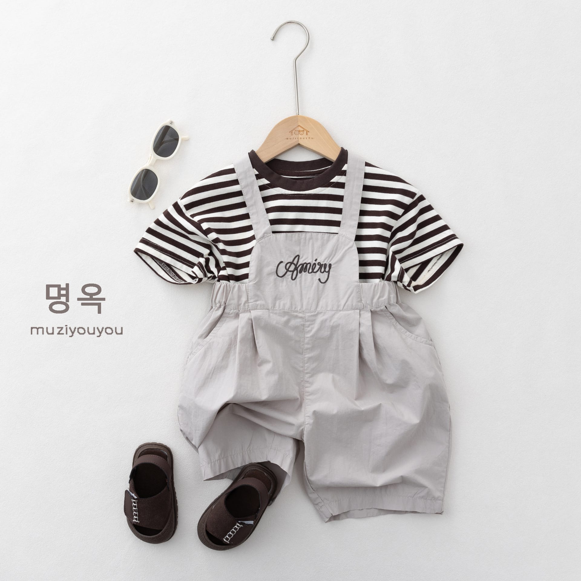 Crew Neck Striped Short Sleeve T-Shirt ボーダー 半袖Tシャツ【mh0013154】 명옥 muziyouyou 半袖Tシャツ