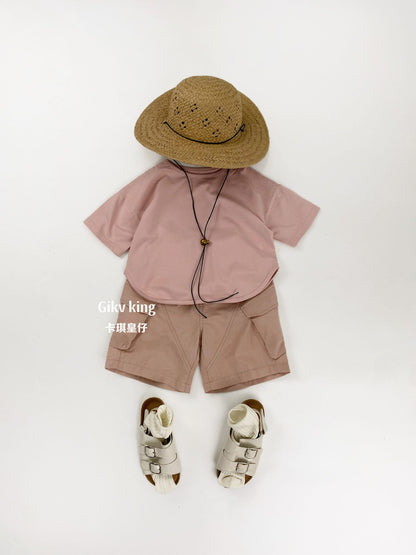 Curved Hem Solid Short Sleeve T-shirt クルーネック 無地 半袖Tシャツ【mh0012830】 Gikv king 半袖Tシャツ