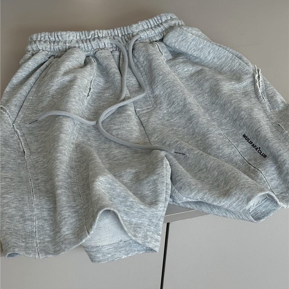 Curved Seam Shorts カットオフデザイン ハーフパンツ【mh0012963】 Light Gray / 100cm snidols