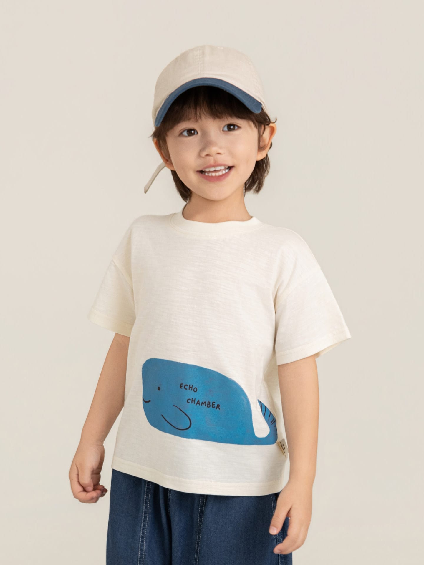 Cute Animal Graphic Cotton T-shirt アニマル プリント コットン Tシャツ【mh0012741】 Beige White / 90cm YoehYaul 半袖Tシャツ