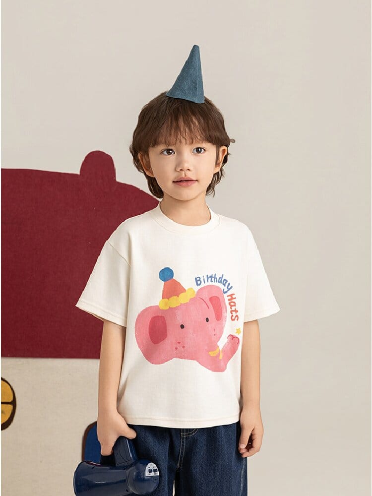 Cute Animal Graphic Cotton T-shirt アニマル プリント コットン Tシャツ【mh0012741】 YoehYaul 半袖Tシャツ