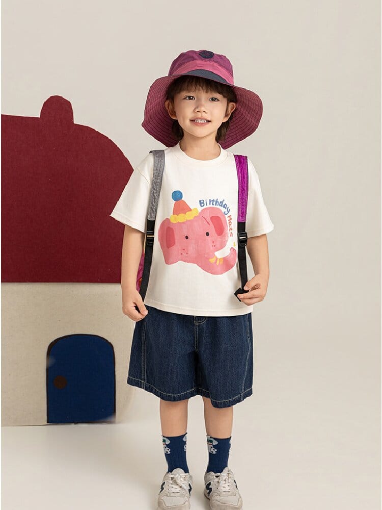 Cute Animal Graphic Cotton T-shirt アニマル プリント コットン Tシャツ【mh0012741】 YoehYaul 半袖Tシャツ