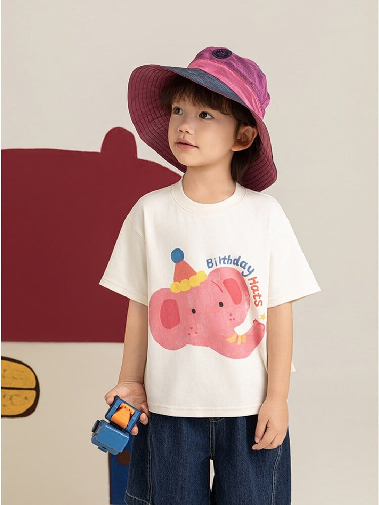 Cute Animal Graphic Cotton T-shirt アニマル プリント コットン Tシャツ【mh0012741】 YoehYaul 半袖Tシャツ