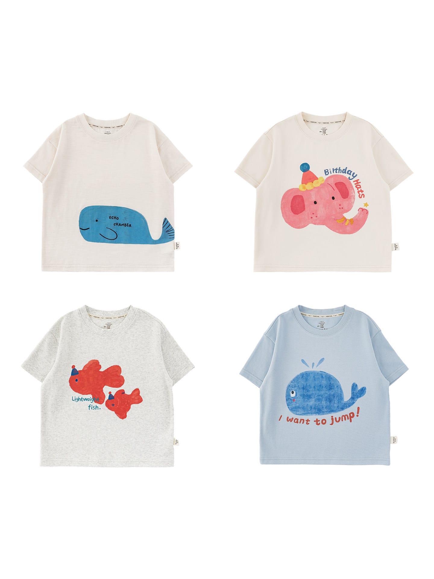 Cute Animal Graphic Cotton T-shirt アニマル プリント コットン Tシャツ【mh0012741】 YoehYaul 半袖Tシャツ