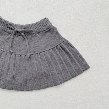 スカート ベビーキッズスカート ニットプリーツスカート 2カラー【mh0006726】